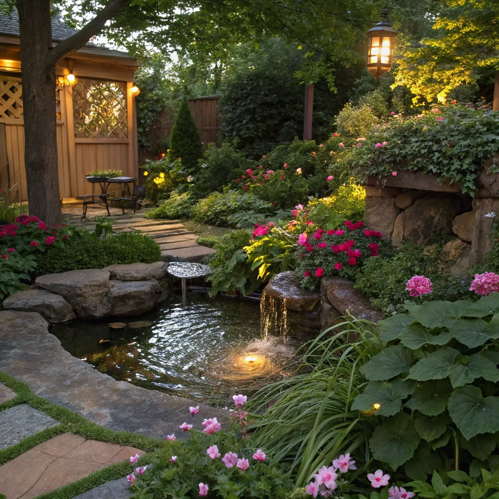 Beautifully designed garden oasis